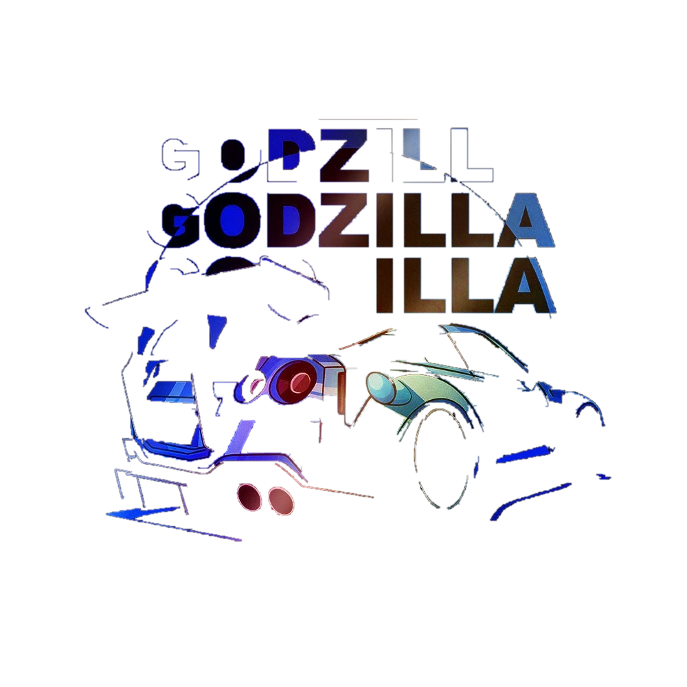 Blue Kaiju Rampage Holographic Stickers